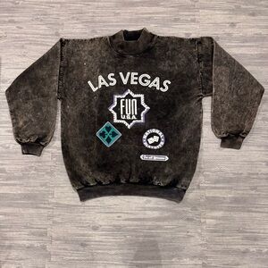 Vintage Caribe Las Vegas Graphic Sweatshirt Loose Fit Unisex M